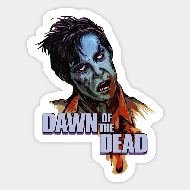 Dawn of the Dead- Flyboy Sticker by Creepsandbabes